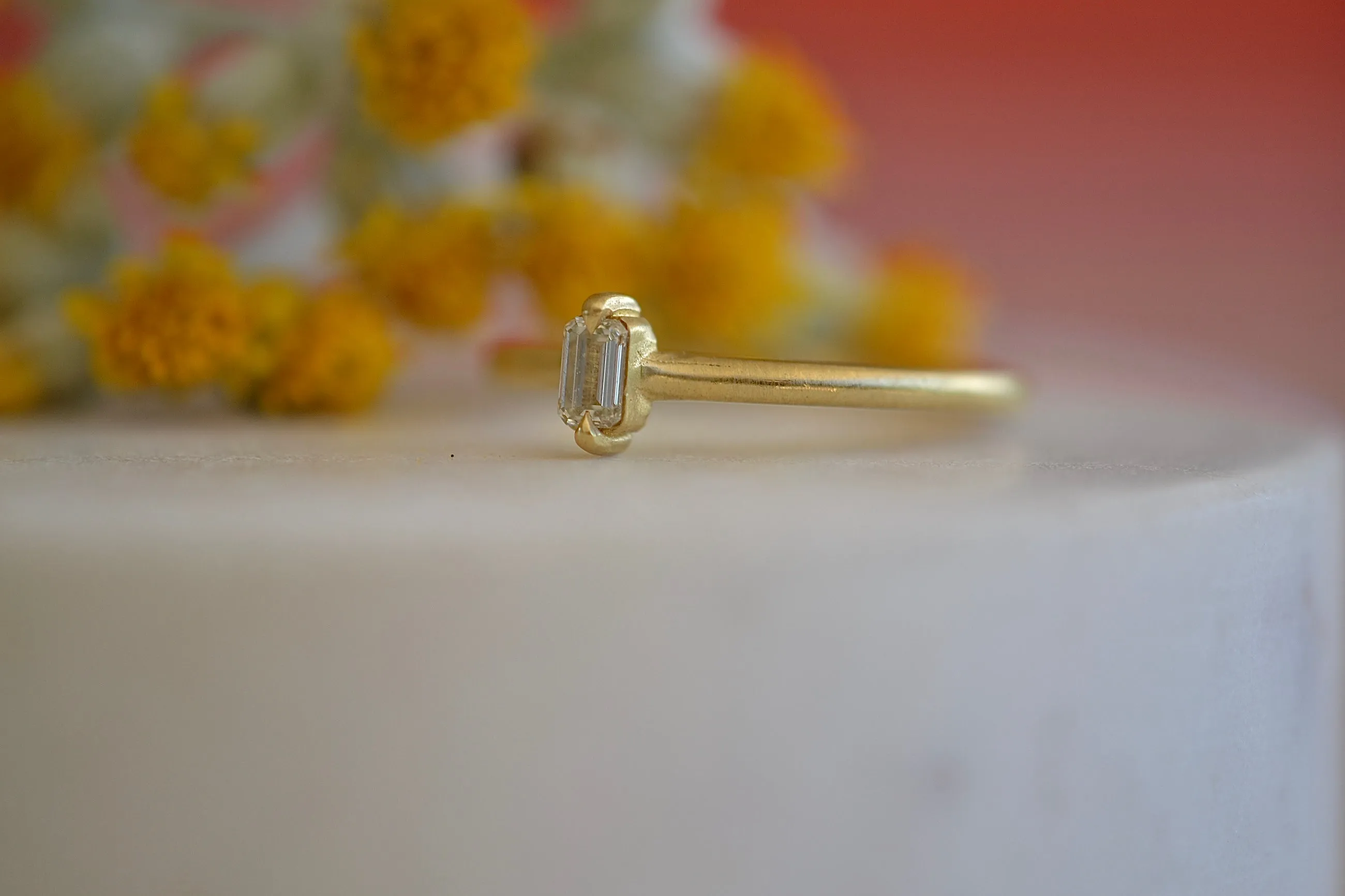 Eagle Claw Diamond Baguette Ring