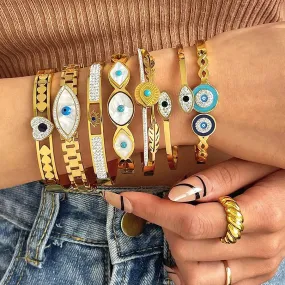 Golden Azure Eye Bracelet