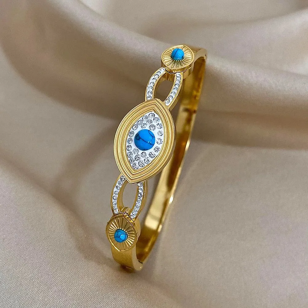 Golden Azure Eye Bracelet
