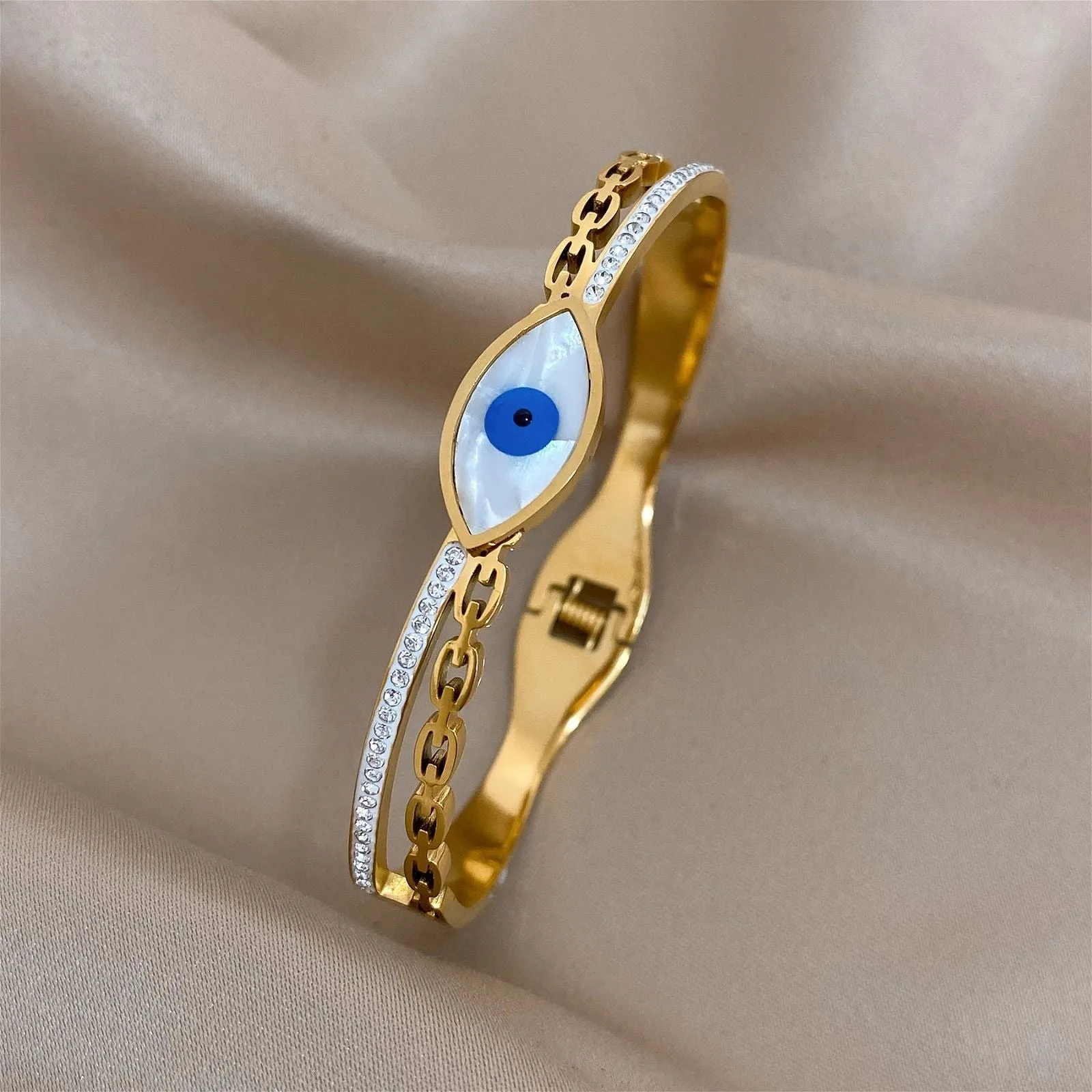 Golden Azure Eye Bracelet
