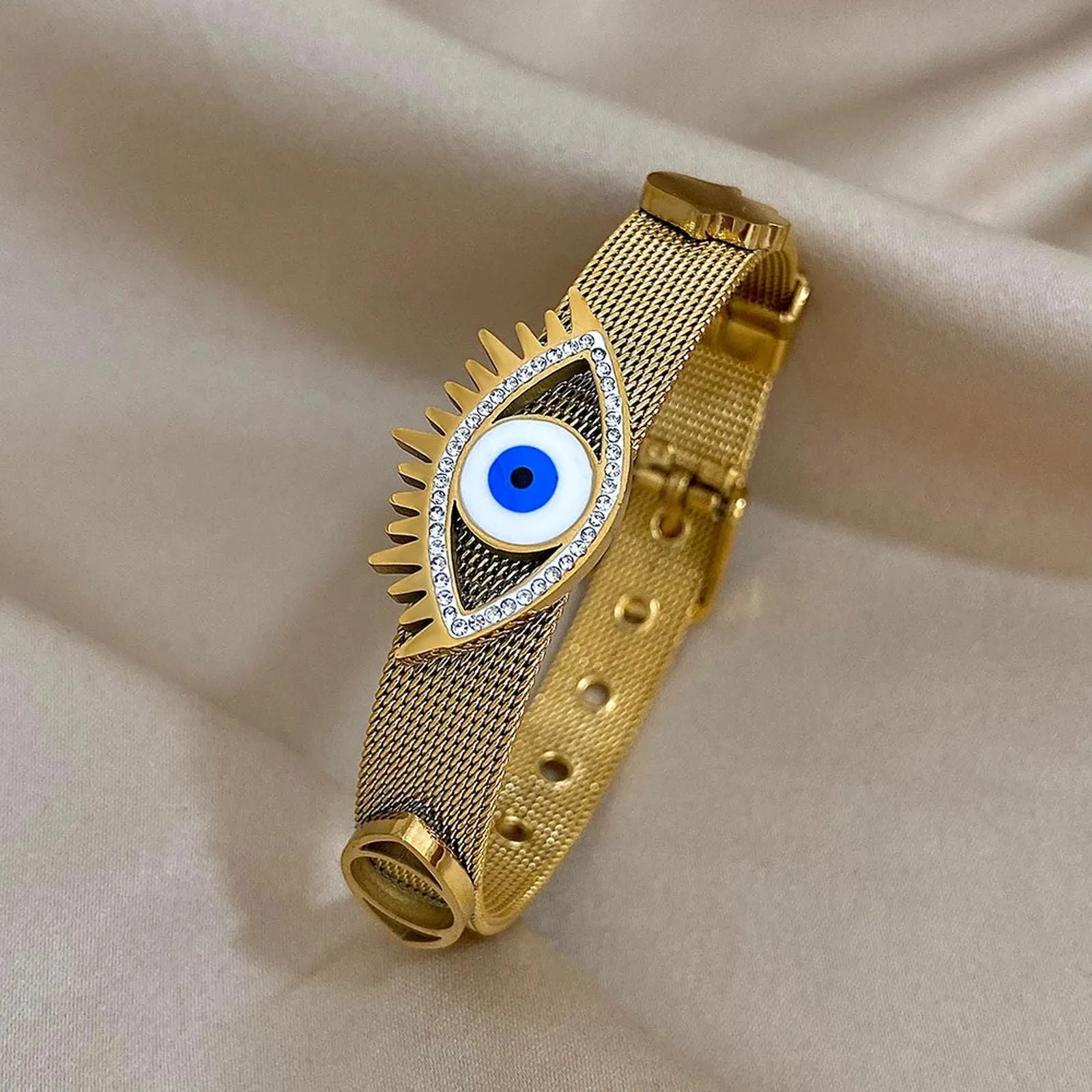 Golden Azure Eye Bracelet