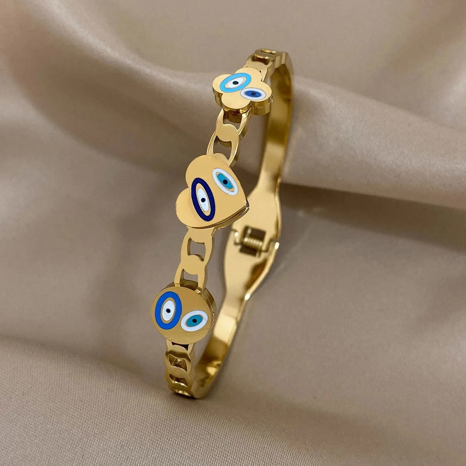 Golden Azure Eye Bracelet