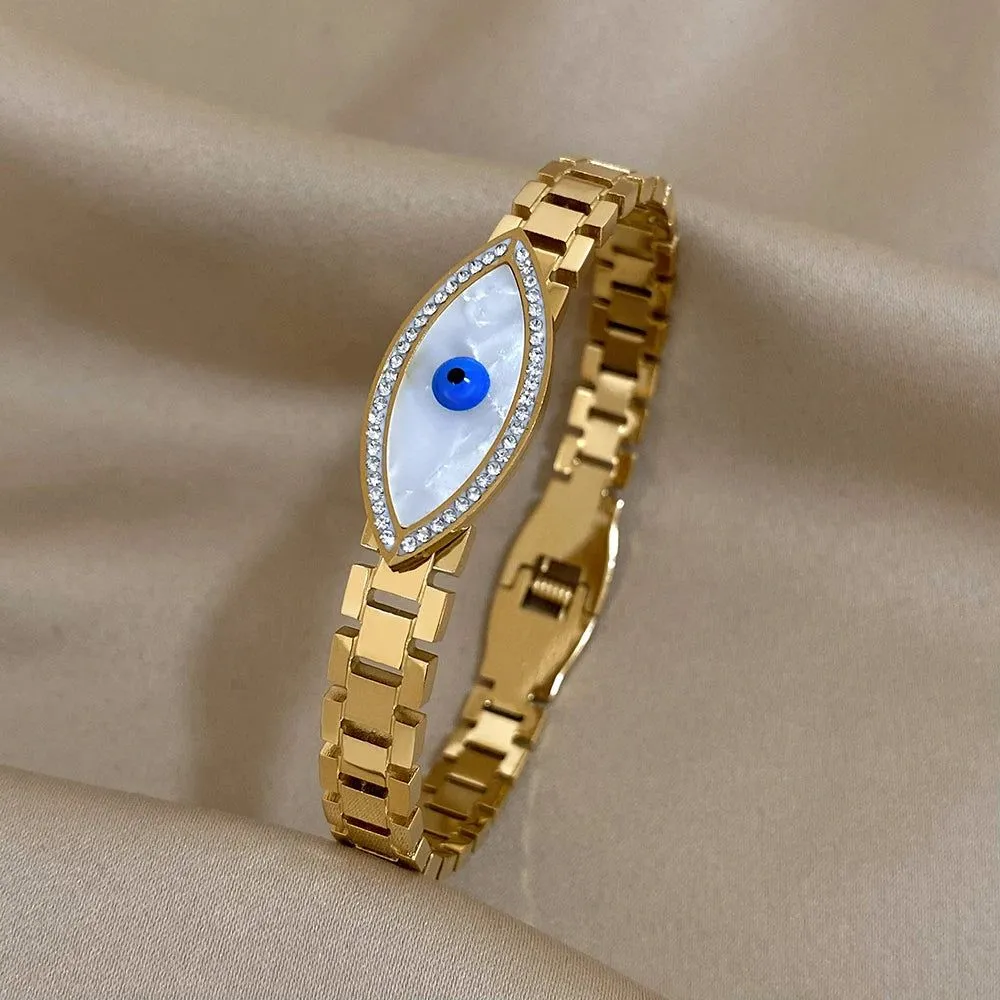 Golden Azure Eye Bracelet