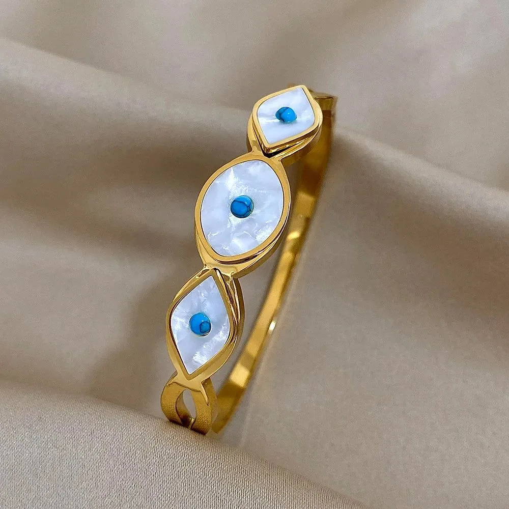 Golden Azure Eye Bracelet