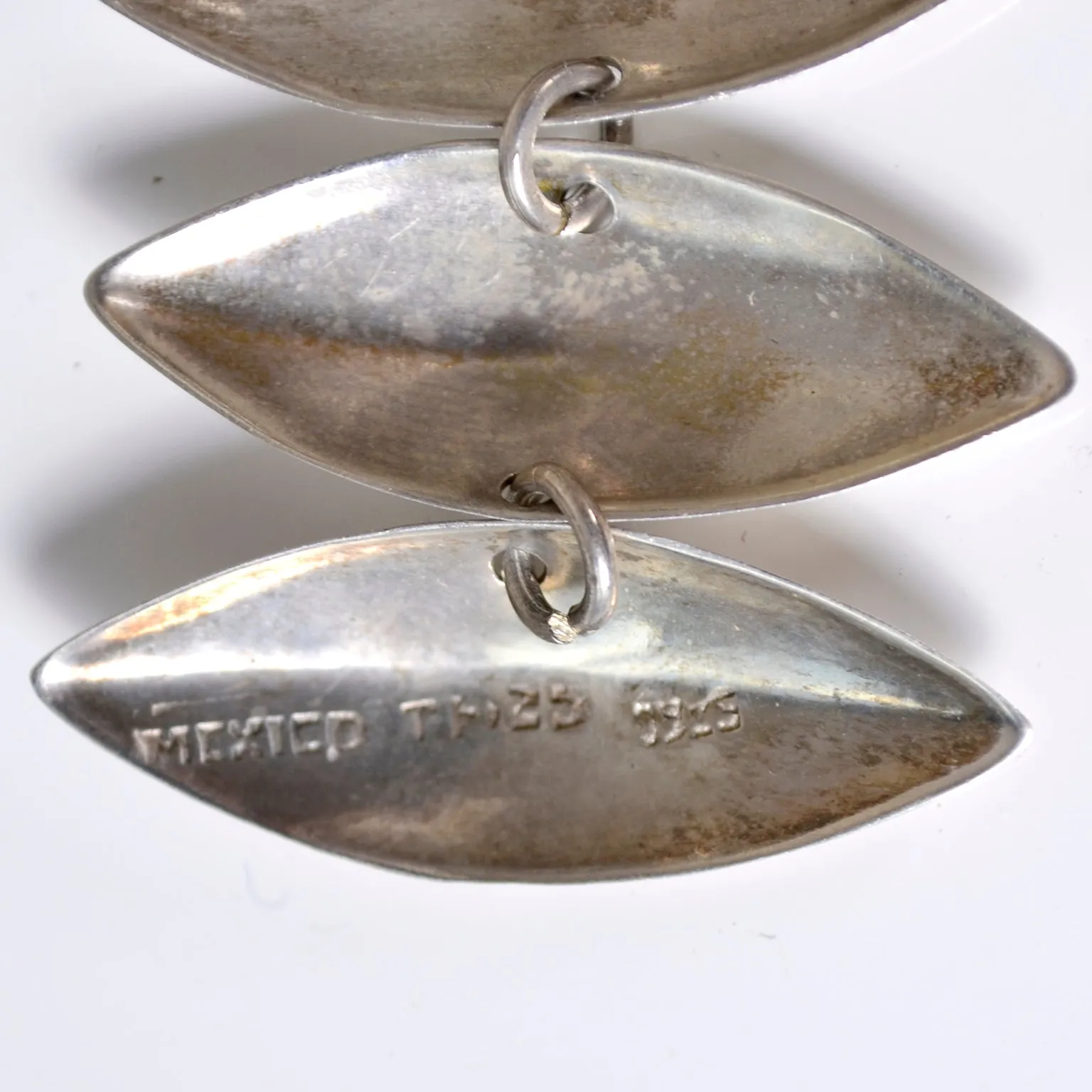 Sterling Silver Pierced Vintage Earrings Dangling Tiers Made in Mexico