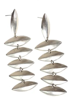 Sterling Silver Pierced Vintage Earrings Dangling Tiers Made in Mexico