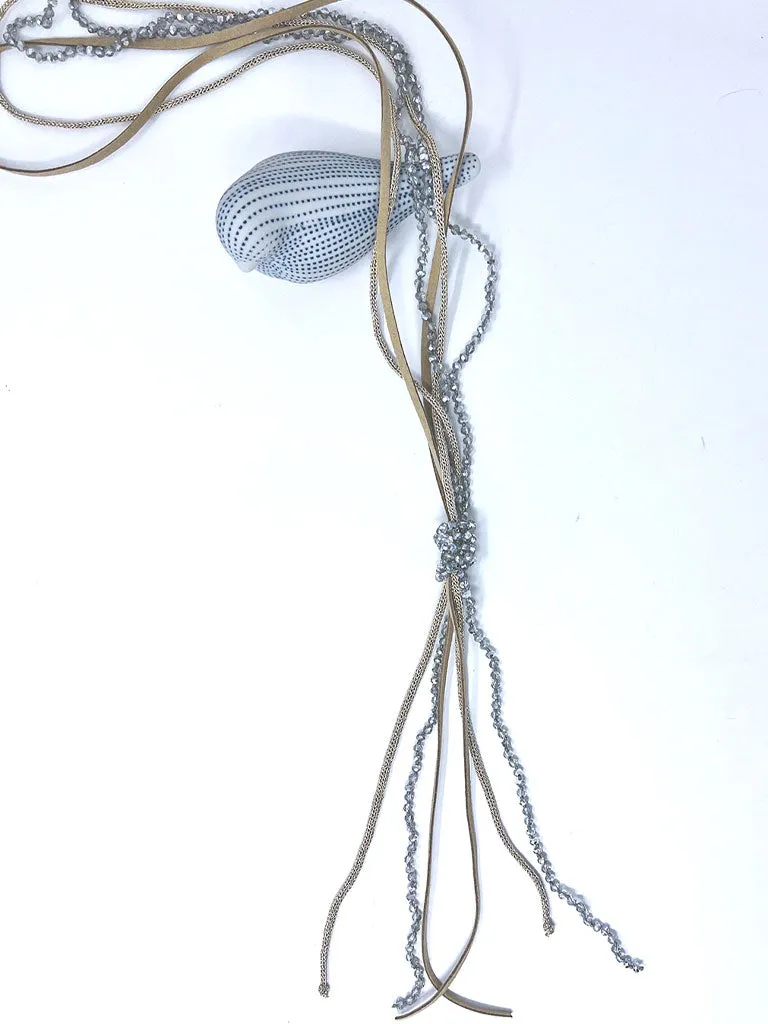 Veneto Necklace, Crystal & Suede